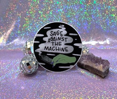 Sage Against the Machine Sticker - Black